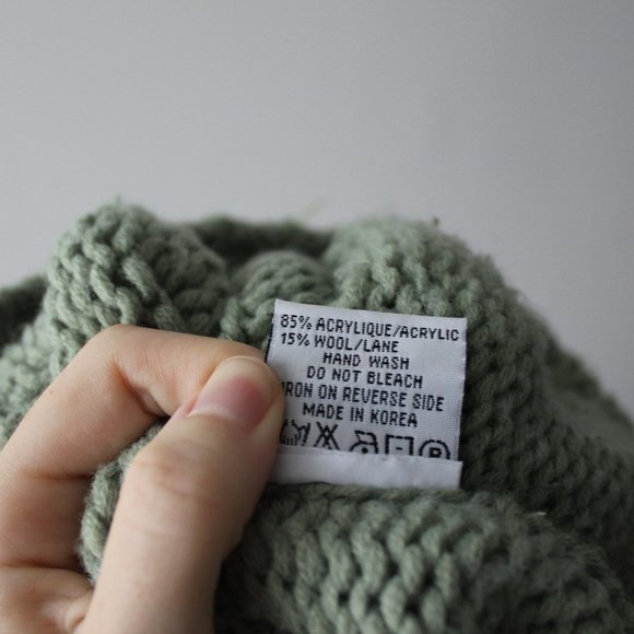 Fun Vintage Green Cowl/Turtleneck Sweater Large - Picture 8 of 8